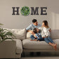 Home Sign Wall Decor Wooden Farmhouse Wall Decor Hanging Letters Home Sign with Eucalyptus Wreath for Front Door Living Room Entryway Kitchen Bathroom Housewarming