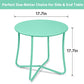 Amagabeli Metal Patio Side Table 18” X 18” Heavy Duty Weather Resistant Anti-Rust Outdoor End Table Small Steel round Coffee Table Porch Table Snack Table for Balcony Garden Yard Lawn, Mint Green
