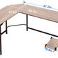 66" Large Corner Computer Desks L-Shaped with CPU Stand/Pc Laptop Study Writing Table Workstation for Home Office Wood & Metal,Oak, 66.3X18.9 Inch