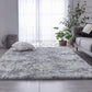 Shag Area Rug, 5X7 Ft Tie-Dyed Light Grey Upgrade Anti-Skid Durable Rectangular Cozy Rug, High Pile Soft Throw Rug for Nursery Room Living Room