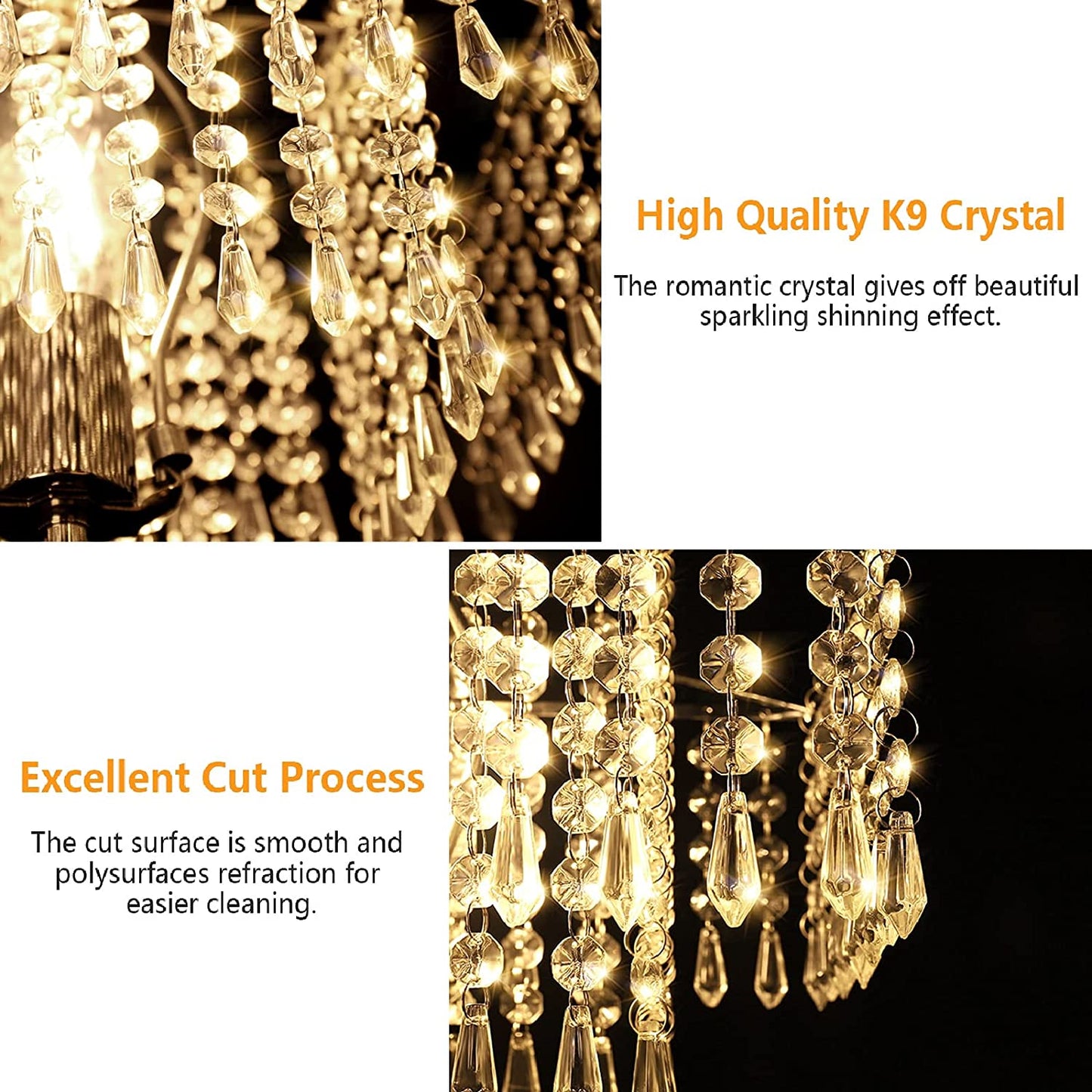 Double-Layer Lampshade Crystal Floor Lamp for Bedroom Modern Floor Lamp for Living Room,Elegant Standing Lamp,61.57" Tall Pole Lamp,Suitable for Bedroom,Living Room,Office,6W LED Bulb Included,Silver