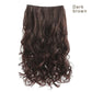 REECHO 14" 1-Pack 3/4 Full Head Wavy Clips in on Synthetic Hair Extensions Hairpieces for Women 5 Clips 3.6 Oz per Piece - Dark Brown