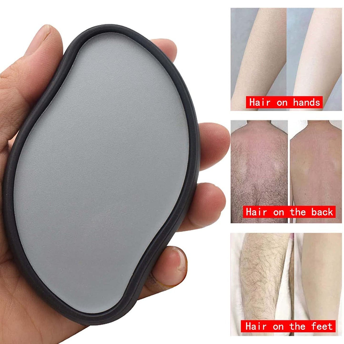 Crystal Hair Eraser for Women and Men, Magic Hair Eraser Crystal Hair Remover, Painless Exfoliation Hair Removal Tool for Arms Legs Back