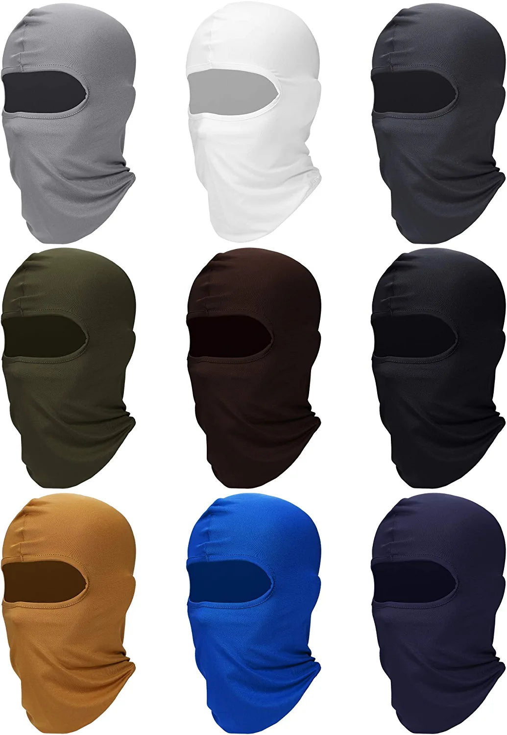 SATINIOR 9 Pcs Ski Mask for Men Full Face Helmet Mask Balaclava Winter Neck Gaiter Outdoor Cycling Windproof Hood