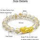 10Mm Multi-Colored Crystal Bead Lucky Bracelets Feng Shui Black Obsidian Wealth Bracelet Pixiu Black Mantra Bead Protection Bracelet for Women (4.Clear)