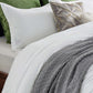White Duvet Covers Queen Size - Soft Brushed Microfiber 3 Pieces with Zipper Closure, 1 Duvet Cover 90X90 Inches and 2 Pillow Shams