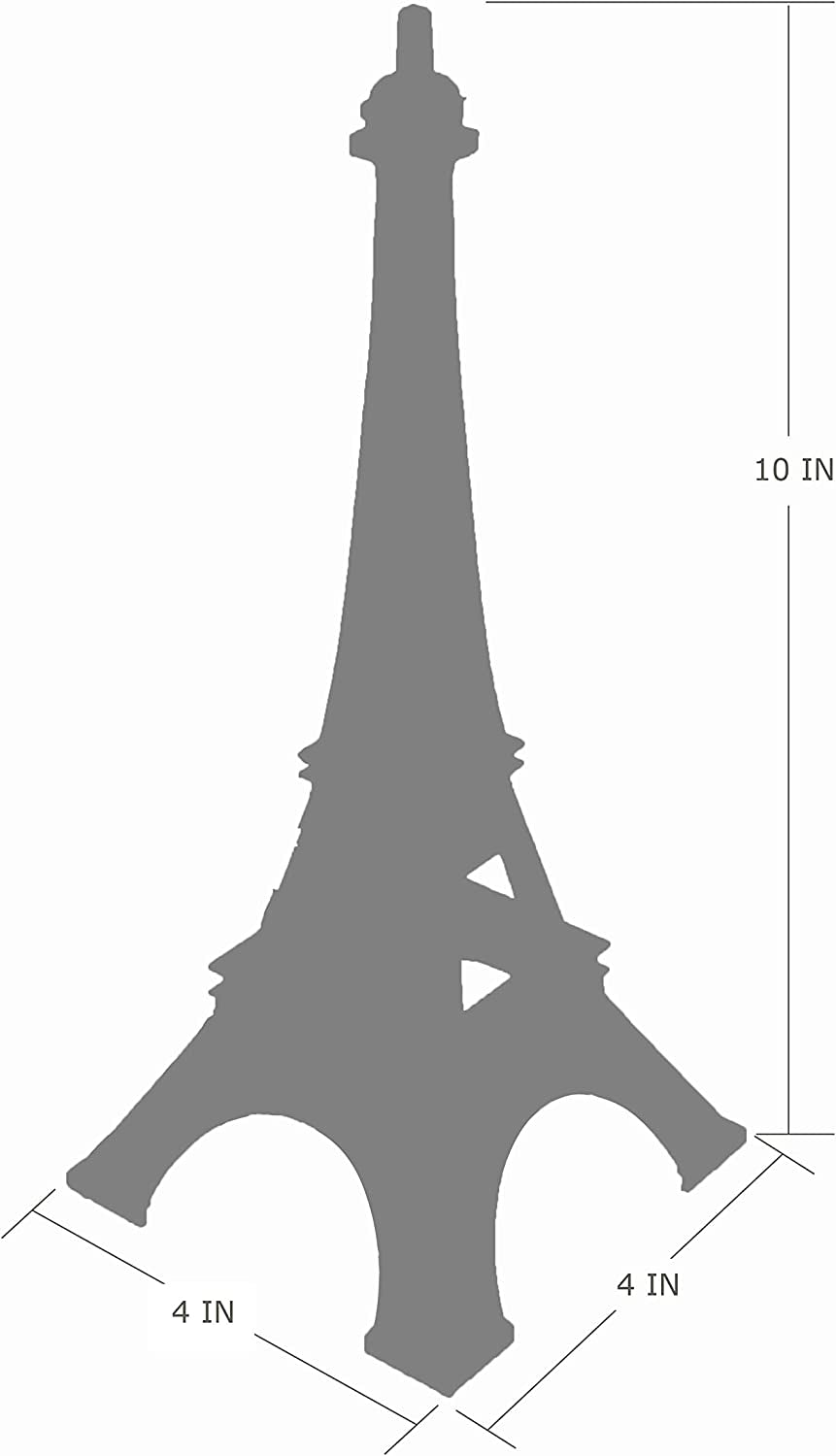 10" Eiffel Tower Statue Decor Alloy Metal, Silver