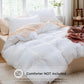 BEDSURE White Duvet Covers Queen Size - Washed Duvet Cover, Soft Queen Duvet Cover Set 3 Pieces with Zipper Closure, 1 Duvet Cover 90X90 Inches and 2 Pillow Shams (No Comforter)