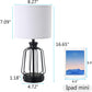 Touch Control Table Lamp Set of 2, Farmhouse Black Cage Bedside Lamps with 2 USB Ports and Outlets,3-Way Dimmable Nightstand Lamps for Reading, Bedroom, Living Room(Bulbs Included)