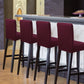 PiccoCasa Stretch Bar Stool Covers for Counter Height Side Chair Slipcovers Burgundy 4Pcs