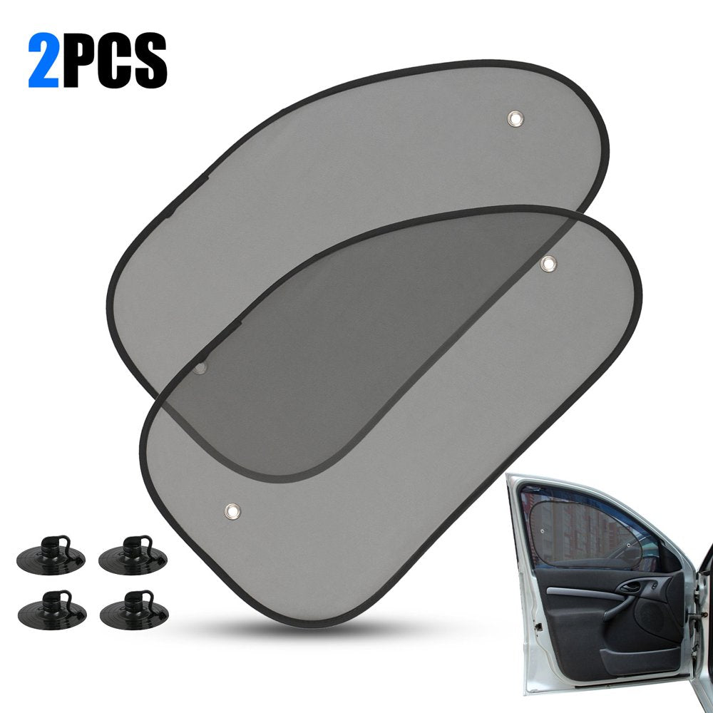 2Pcs Car Rear Side Window Sun Visor, Car Front Window Shade, Baby Window Sun Shades, Sun Glare UV Rays Protection, Mesh Back Window Visor Fit for Vehicle, Truck, SUV, Auto