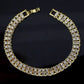 Mens Womens 2 Row Cz Tennis Bracelet 14K Gold Plated 8 Inch