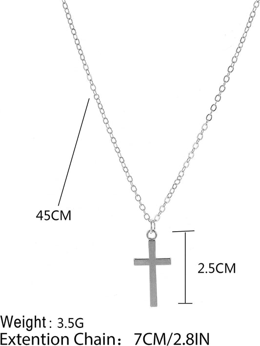 Cross Pendant Necklace Cross Penadat Necklaces Chain Dainty Prayer Jewelry for Women and Girls