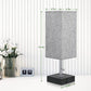 Bedside Lamps for Bedrooms Set of 2 - Table Lamps for Nightstand with USB Ports, Small Night Stand Light Lamp with Grey Fabric Shade for End Table Living Room Home Office Study Room (2 Pack)