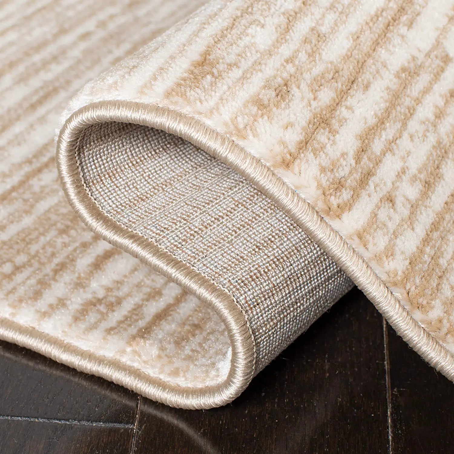 Vision Collection 2'2" X 6' Cream VSN606F Modern Ombre Tonal Chic Non-Shedding Living Room Entryway Foyer Hallway Bedroom Runner Rug