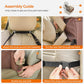 Dog Car Seat, Pet Booster Seat for Small Dogs up to 18 Lb, with Adjustable Straps, Removable Washable Fleece Liner, 4 Pockets, for Front Seats, Back Seats, Brown and Beige UPBS042K01