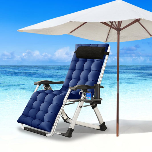 ABORON Zero Gravity Chair, Lawn Recliner, Reclining Patio Lounger Chair, Folding Portable Chaise, with Soft Cushion, Cup Holder, Adjustable Headrest