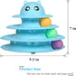 Cat Toy Roller 3-Level Turntable Cat Toy Balls with Six Colorful Balls Interactive Kitten Fun Mental Physical Exercise Puzzle Toys.