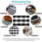 Buffalo Check Rug, Buffalo Plaid Rug 27.5'' X 43'', Black and White Checkered Rug, Front Porch Rugs for Layered Door Mats, Kitchen,Farmhouse Entryway