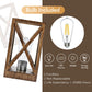 2 Pack Retro Battery Powered Table Lamps, Battery Operated Cordless Desk Lamps, Portable Lamp Set with Bulbs for Living Room Dining Room, Patio Backyard Indoor Outdoor Use, Faded Brown Finish