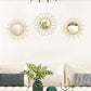 3 Pack Gold Mirrors for Wall Metal Sunburst Wall Mirrors Home Décor Decorative Hanging Wall Art for Living Room Bedroom Entryway