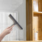 All-Purpose Shower Squeegee for Shower Doors, Bathroom, Window and Car Glass - Black, Stainless Steel, 12 Inches