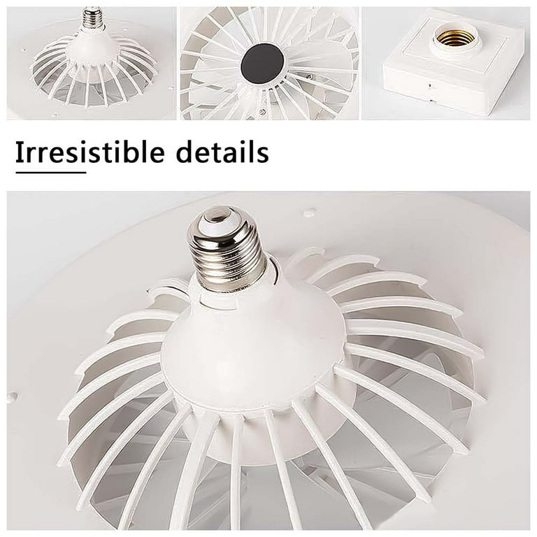 RKSTN Modern Ceiling Fan With Light Low Profile Ceiling Fan LED Dimmable With Light Kit Lamp E27 Lamp Holder For Bedroom Bathroom Indoor Ceiling Fan