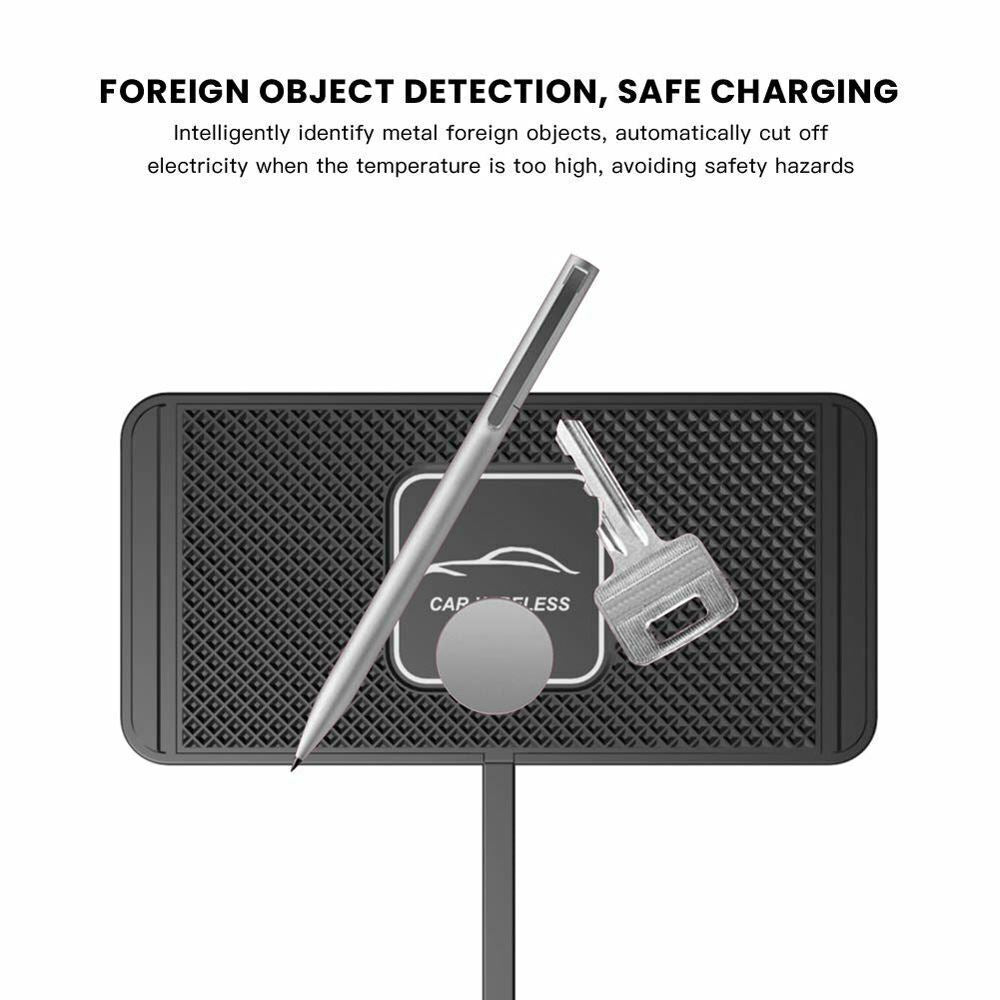QI Wireless Phone Charger for Car Fast Charging Mat for Iphone Android Universal