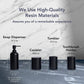 Bathroom Accessories Matte Black Set of 4, Bathroom Organization, Bathroom Accessory Set - Soap Dispenser, Bathroom Jars, Toothbrush Cup, Brush Holder, Made of Resin, Modern Home Decor