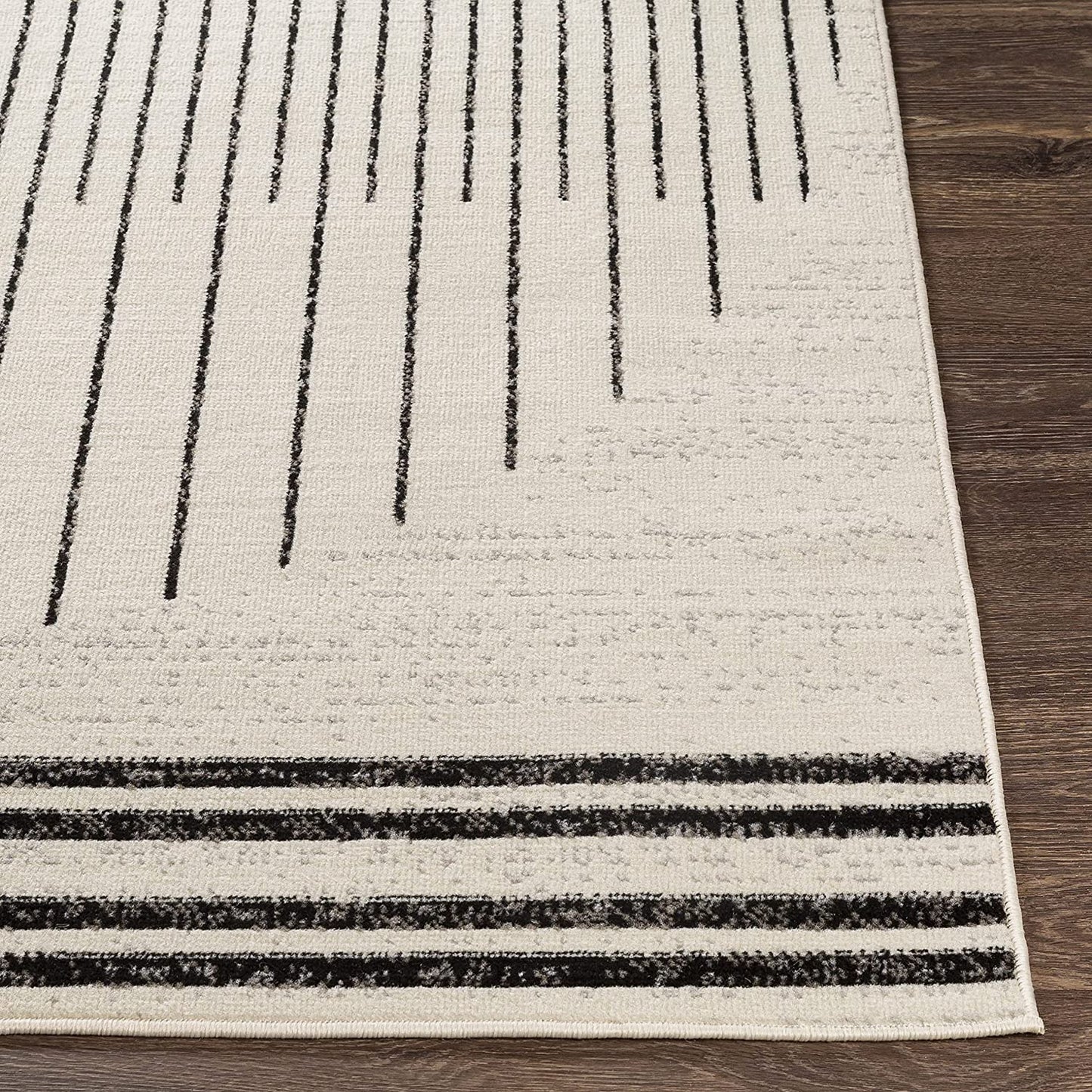 Mark&Day Area Rugs, 5X7 Neerbosch Modern Light Gray Area Rug, Gray / Black / White Carpet for Living Room, Bedroom or Kitchen (5' X 7')