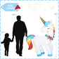Homify 6FT Christmas Inflatables, Unicorn Inflatable with Built-in Rotating Lights, Christmas Blow Up Yard Decorations for Lawn, Garden Outdoor/Indoor Decor