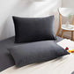 2 Pack Zippered Velvet Queen Pillowcases, Super Soft and Cozy Luxury Fuzzy Flannel Pillow Cases with Zipper, 20X30 Inches, Charcoal Grey
