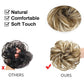 1PCS Messy Hair Bun Hair Scrunchies Extension Messy Synthetic Chignon for Women Updo Hairpiece (12Ah613(Light Golden Brown & Lightest Blonde))