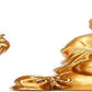 BRABUD Feng Shui 2'' Golden Resin Laughing Buddha Statue Figurines Set of 6 BS019
