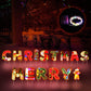 Homify Christmas Outside Decorations for Yard with Light String - 15 Pack Xmas Letters Yard Sign Large Yard Stakes Decor- Holiday Outdoor Signs for Home Lawn Pathway Walkway