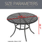 42.1" Outdoor round Cast Wrought Iron Patio Metal Dining Table with Umbrella Hole, Steel Frame for Backyard Lawn Balcony Deck, Black