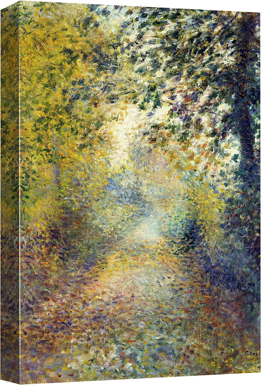 Canvas Print Wall Art the Wood by Pierre Renoir People Historic Illustrations Fine Art Traditional Scenic Colorful Multicolor Ultra for Living Room, Bedroom, Office - 246\