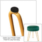 round Velvet Footrest Stool Ottoman Modern Foot Stool with 3 Golden Metal Leg, for Dressing Table Stool, Shoes Bench in Living Room Bedroom