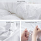 BEDSURE White Duvet Covers Queen Size - Washed Duvet Cover, Soft Queen Duvet Cover Set 3 Pieces with Zipper Closure, 1 Duvet Cover 90X90 Inches and 2 Pillow Shams (No Comforter)