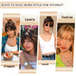 Clip in Bangs for Women 100% Human Hair Extensions Wispy Bangs Fringe with Temples Hairpieces Air Bangs Flat Bangs Clip Curved Bangs for Daily Wear (Light Brown)