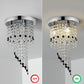 Crystal Chandelier Lighting, Mini Chandelier , 3-Light H15.16” W8.66”Modern Ceiling Lights , Flush Mount Ceiling Light,Small Chandelier for Closet , Girls Room,Bedroom, Living Room, Dining Room