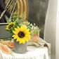 Sunflower Decor Artificial Potted Plants for Bathroom Home Kitchen Rustic Table