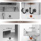 Decorative Key and Mail Holder for Wall - Rustic Key Hooks with Floating Shelves Mail Organizer for House Apartment Entryway Decor - Premium Key Hanger, Light Grey