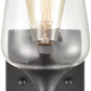 Industrial Glass Wall Sconces Lighting 2-Pack Bathroom Vanity Light Black Finish