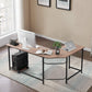 66" Large Corner Computer Desks L-Shaped with CPU Stand/Pc Laptop Study Writing Table Workstation for Home Office Wood & Metal,Oak, 66.3X18.9 Inch