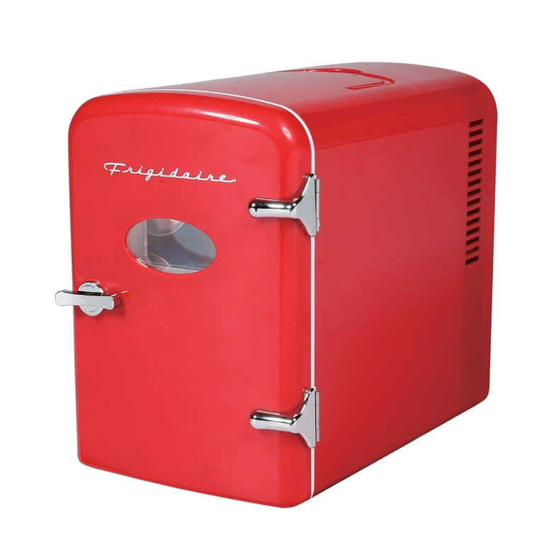 Frigidaire Portable Retro Extra Large 9-Can Capacity Mini Refrigerator, EFMIS175, Red