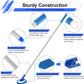 Shower Brush Scrubber with Long Extendable Handle 46'' -2In-1 Tub and Tile Cleaning Brush Interchangeable Scrub Brush Attachment for Cleaning Bathroom Shower Bathtub Floor