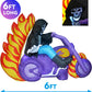 GOOSH 6 FT Halloween Inflatables Outdoor Grim Reaper on the Motorcycle, Blow up Yard Decoration Clearance with LED Lights Built-In for Holiday/Party/Yard/Garden