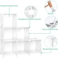 Cube Storage 6-Cube Closet Organizer Bookshelf Bookcase DIY Storage Cubes Organizer Plastic Closet Cabinet Cube Organizer Storage Shelves for Bedroom Living Room, Pure White