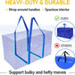 6 Pack Extra Large Moving Bags with Zippers & Carrying Handles, Heavy-Duty Storage Tote for Space Saving Moving Storage